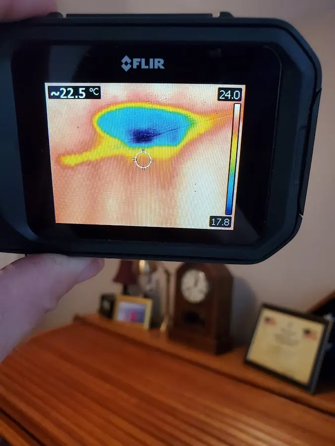 Thermal imaging inspection for water damage in Killingworth